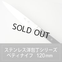 ペティナイフ 120mm ステンレス洋包丁シリーズ/切れ味抜群【無料研ぎ直し券付き】