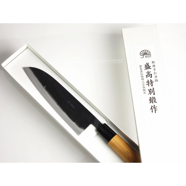 画像3: 三徳包丁 170mm 青紙 ベーシックシリーズ/切れ味抜群　無料研ぎ直し券付き (3)